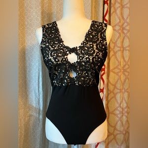 Black lace bodysuit